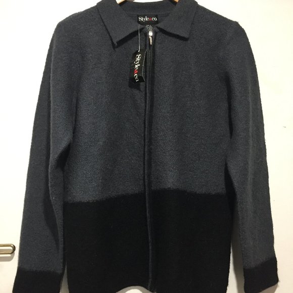VINTAGE STYLE & CO. WOOL CARDIGAN SWEATERS SIZE L - Picture 1 of 7